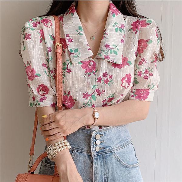 ブラウス レディース 花柄 夏 半袖 おしゃれ シャツ ファッション オフィス カジュアル 夏服 お洒落 大人 可愛い 50代 40代 30代 代 送料無料 Ppuynvdx 良心ストア 通販 Yahoo ショッピング