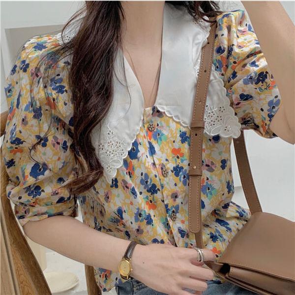 ブラウス レディース 花柄 夏 半袖 おしゃれ シャツ ファッション オフィス カジュアル 夏服 お洒落 大人 可愛い 50代 40代 30代 代 送料無料 Ppuynvdx 良心ストア 通販 Yahoo ショッピング