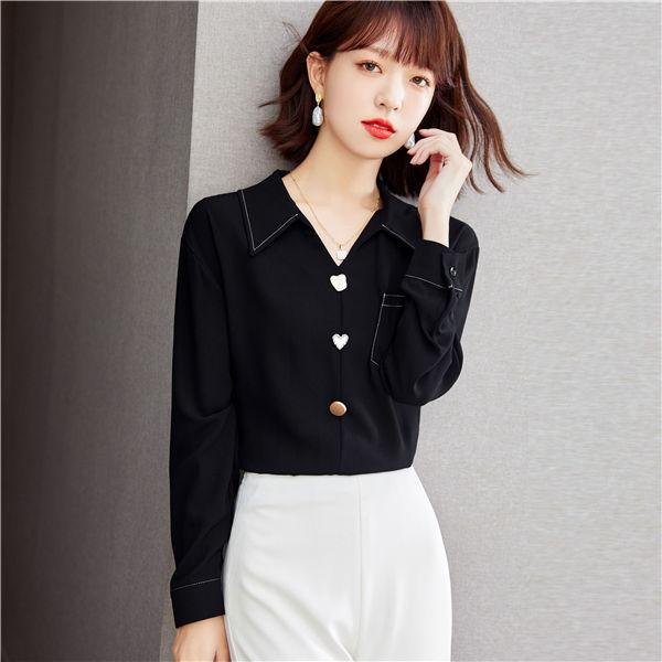 ブラウス レディース ブラウス 長袖 シャツブラウス 女性 立ち襟 黒 ブラウス きれいめ 通勤 Ol ビジネス ゆったり 取り寄せ 春夏 Publsu1646 良心ストア 通販 Yahoo ショッピング