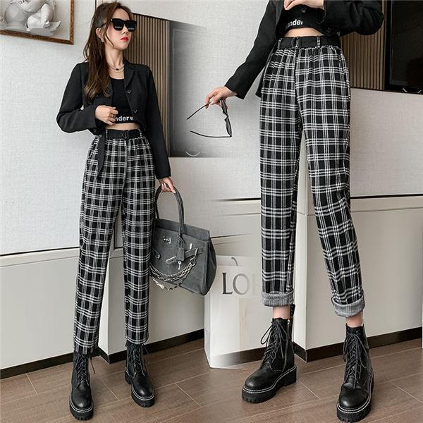 サルエルパンツ レディース カジュアルパンツ チェック柄パンツ ボトムス パンツ きれいめ レディース 夏 美脚 涼しい 送料無料 Pukskwkz0031 良心ストア 通販 Yahoo ショッピング