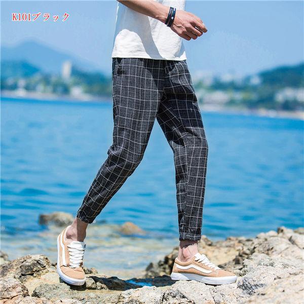 リネンパンツ メンズ テーパードパンツ チェックパンツ 綿麻パンツ 綿麻ズボン スリムパンツ 涼しいズボン 春夏 薄手 涼しく快適 太め 送料無料 Rkdsksmy0025 良心ストア 通販 Yahoo ショッピング