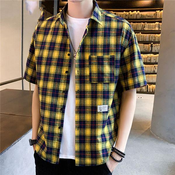 シャツ メンズ 半袖シャツ チェック柄 吸汗速乾 トップス カジュアルシャツ かっこいい 通勤 紳士服 夏服 サマー Rkghfcs0061 良心ストア 通販 Yahoo ショッピング