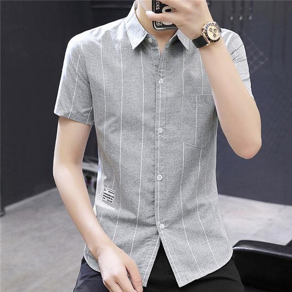 シャツ メンズ ビジネス カジュアルシャツ 半そでシャツ かっこいい ストライプ柄 吸汗速乾 シャツ ビジネス対応 クールビズ 送料無料 Rkghfcs 良心ストア 通販 Yahoo ショッピング