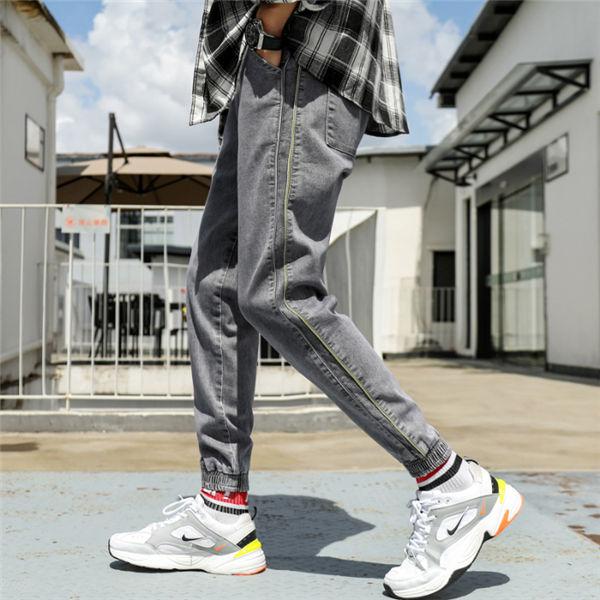 サルエルパンツ メンズ デニムパンツ ジョーカーパンツ グレーデニム シンプル 体型カバー ゆったり ジーンズ リブ加工 ゆったり 春夏 送料無料 Rklsmtr00 良心ストア 通販 Yahoo ショッピング