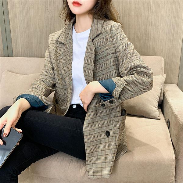 テーラードジャケット レディース フォーマルジャケット チェック柄