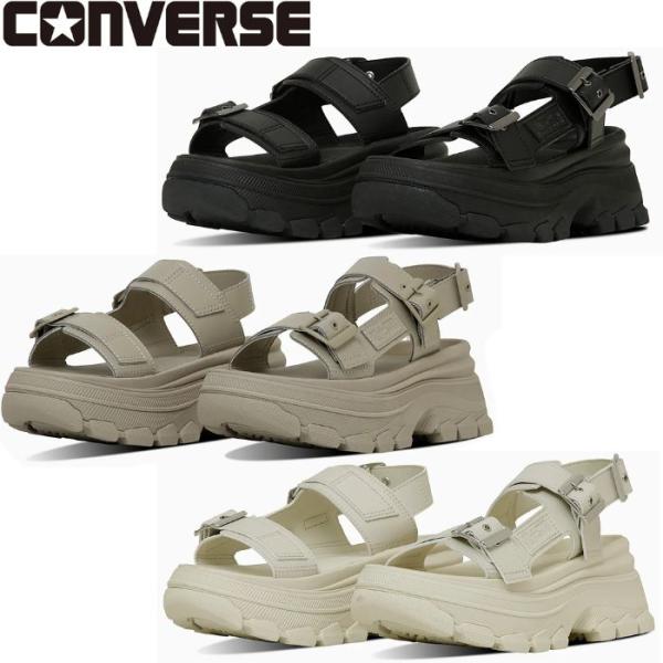 CONVERSE コンバース サンダル ALL STAR TREKWAVE SANDAL レディース オールスター トレックウエーブ サンダル 靴 厚底 ブラック 黒 ベージュ ホワイト 白