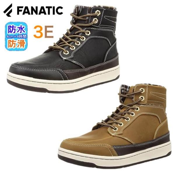 FANATIC ファナティック F60250 スニーカー ブーツ メンズ 防水 防滑 雨 ハイカット 3E相当 幅広 ウィンター 冬 おしゃれ ブラック イエロー ダークブラウン 靴