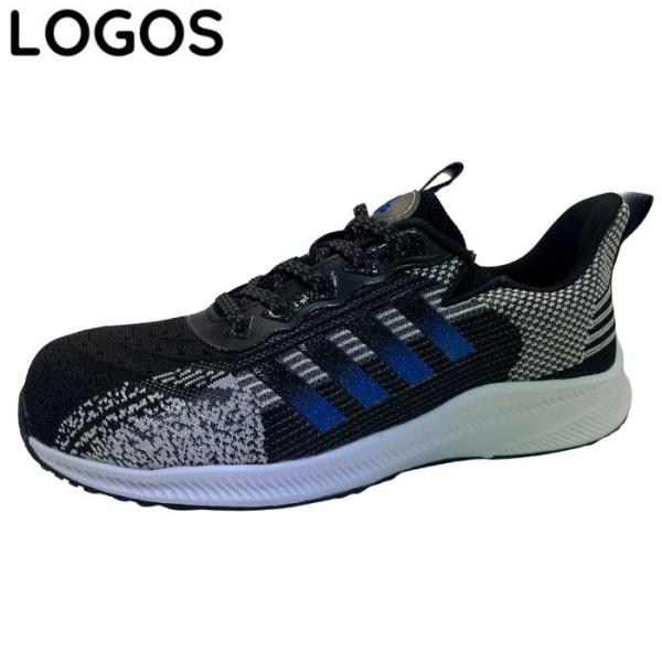 LOGOS ロゴス TPR防滑ソール 軽量 ハンズフリー スニーカー LOGOS SAFETY SHOES LG-3164 メンズ シューズ カジュアル 靴 黒 ブラック 安全靴