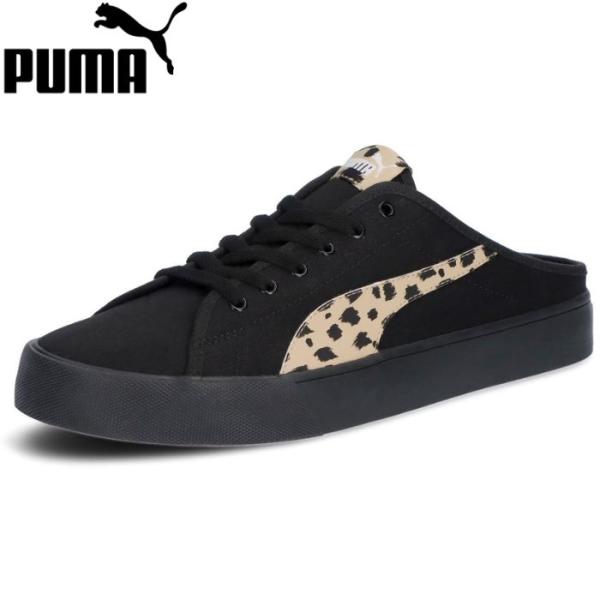 PUMA プーマ バリ ミュール レオ スニーカー 408563 レディース かかとなしスニーカー カジュアル 靴 黒 ブラック スリッポン プレゼント オフィス シューズ
