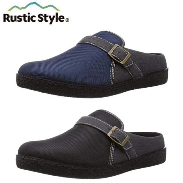 Rustic Style ラスティックスタイル メンズ サンダル シューズ 2211 アウトドア カジュアルシューズ 履きやすい靴 クロッグサンダル 紳士 ブラック ネイビー