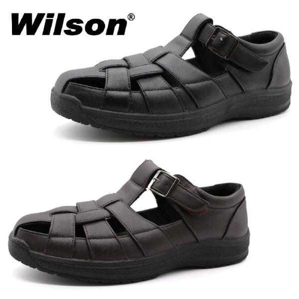 Wilson ウィルソン 3630/ラスティックスタイル Rustic Style 3631 サンダル メンズ 靴 黒 ブラック ダークブラウン 軽量 おしゃれ 3E ビジネスサンダル