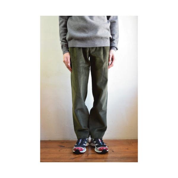 SALE!】DE BONNE FACTURE / TWO PLEAT LARGE TROUSERS [OLIVE