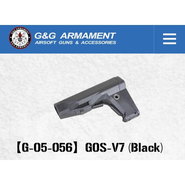 G&G G-05-056 GOS-V7 M4 ストック G&G G-05-056 GOS-V7 BK G&G ARMAMENT | エアガン外装パーツ