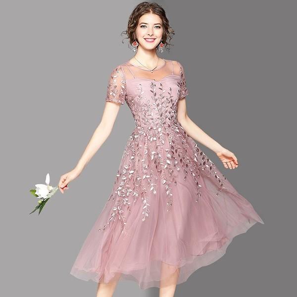 レディース 韓国ワンピース マキシワンピース 花柄 フラワー ボタニカル 刺繍 食事会 ディナー お出かけ お呼ばれ Viaprodesarrollo Edu Py Index Php