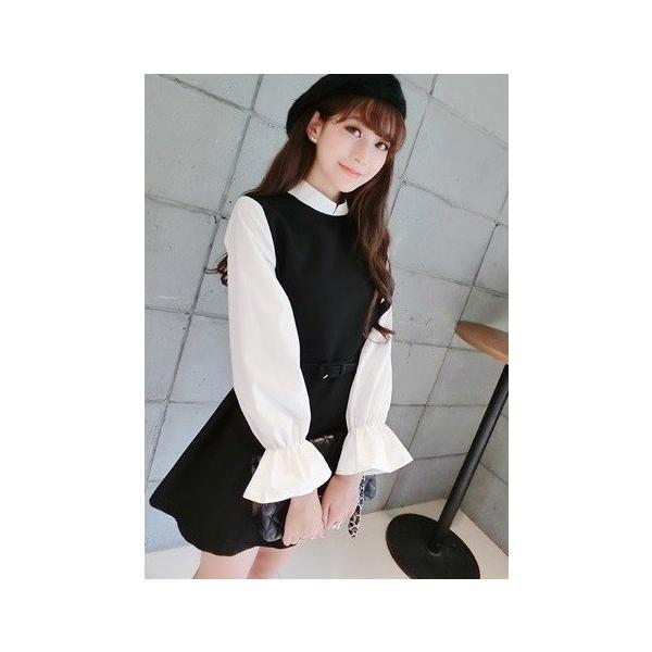 韓国ワンピース お嬢様 フェイクレイヤード風 バイカラー デート お出かけ シャツワンピース Buyee Buyee Jasa Perwakilan Pembelian Barang Online Di Jepang