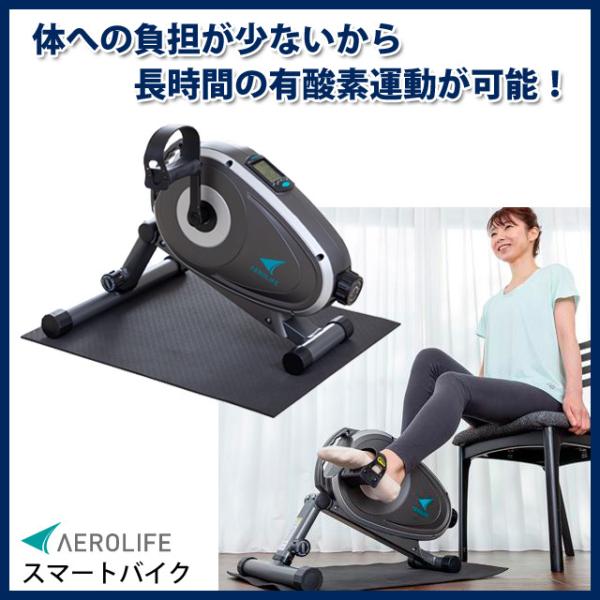 エアロライフ スマートバイク DR-3910 1年保証 サイクルマシン 有酸素運動 高さ調節 負荷調整 連続60分使用可 筋トレ テレワーク リモート シニア
