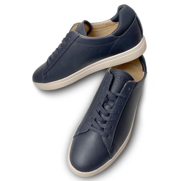 セール CLAE(クレイ) レースアップスニーカー ネイビー 紺 LA01ABR 紳士 婦人 メンズ レディース 男女兼用 靴紐 革靴 リーガルコーポレーション