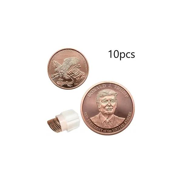 10 x 1オンス ドナルド トランプ 銅ラウンド コイン タブ 999 ファイン