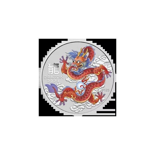 2024 オーストラリア レッド ルナー ドラゴン BU カラー化された 1