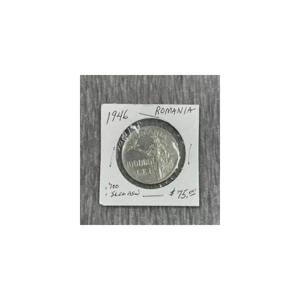 1946 ルーマニア 100000 レイ銀貨 : WORLDRE SOURCE - 通販 - Yahoo