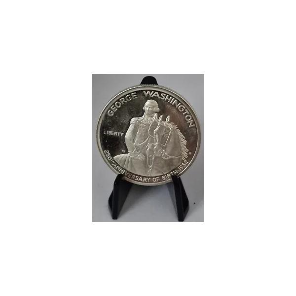 銀貨: 1982年米国産1/2ドル、「生誕250周年ジョージ・ワシントン