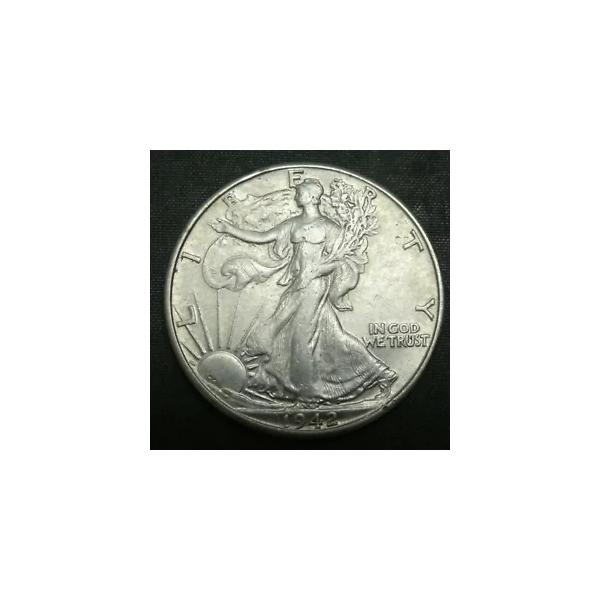 【３枚セット】銀貨　19４２年・１９４２年 ウォーキングリバティハーフダラー 1942 年ウォーキング リバティ ハーフダラー米国造幣局銀貨 : WORLDRE