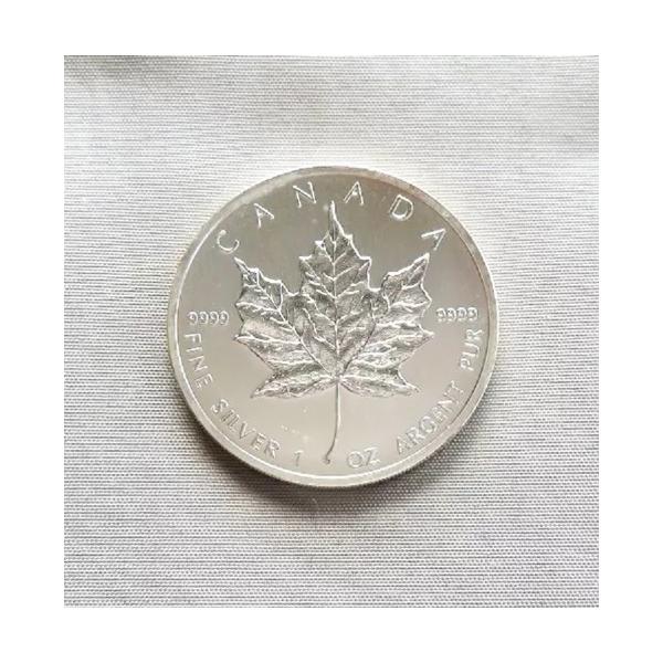 カナダ銀貨「5 ドル」コイン - 2012 「メープル リーフ」 1 オンスの