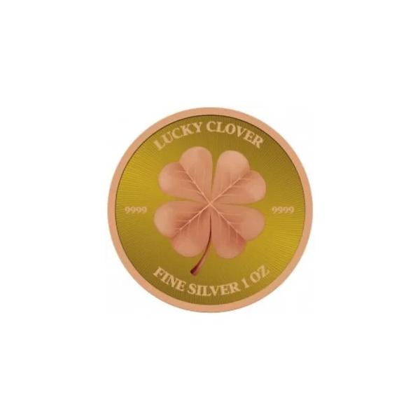 ラッキー クローバー 2023 1 オンス $2 シルバー ローズ ゴールド 24K