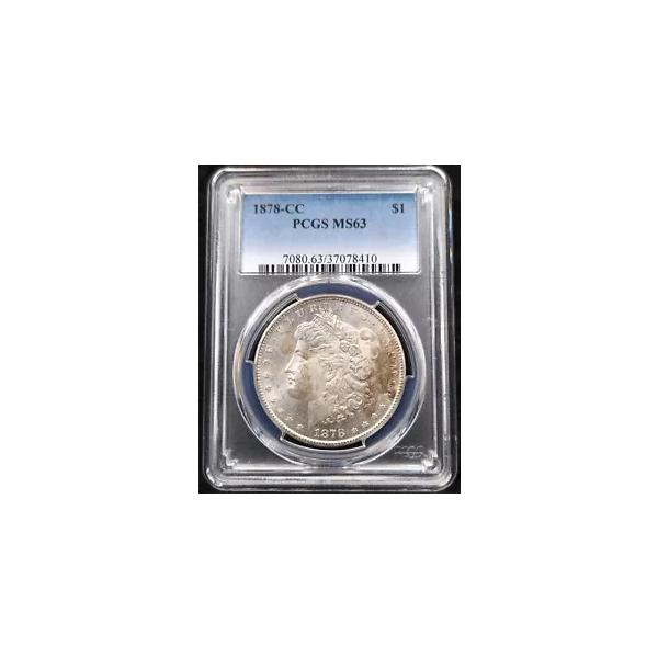 1878-CC $1 モーガン シルバー ダラー カーソン シティ PCGS MS 63