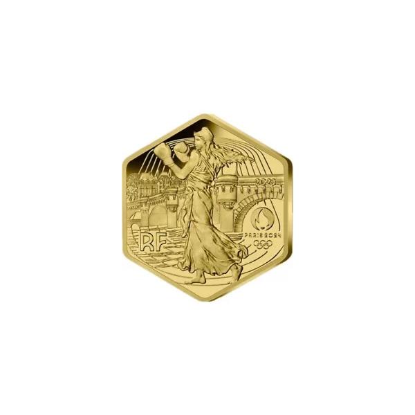 フランス 2023 パリオリンピック 2024 250 ユーロ金貨六角 SEMEUSE