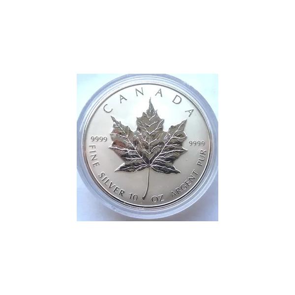 カナダ 1998 年 10 周年記念メープル リーフ 50 ドル オンス銀貨