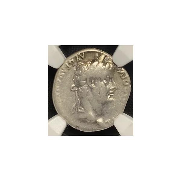 ティベリウス AD 14-37、シルバー トリビュート ペニー AR デナリウス