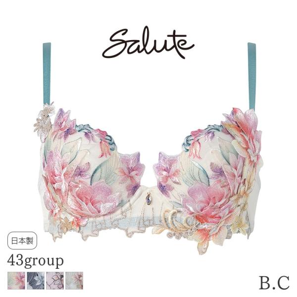 サルート Salute 43グループ ワコール ブラジャー プッシュアップタイプ P-UPブラ 3/4カップ(B C)BTJ443