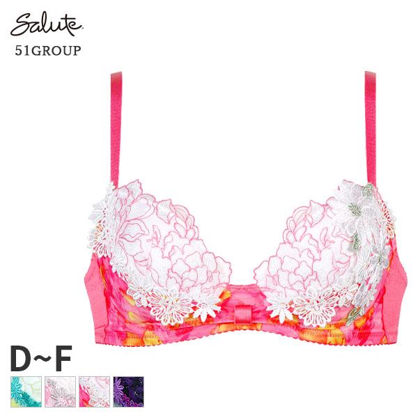 ワコール サルート Salute 51グループ ブラジャー 3/4カップ リボンブラ(D E Fカップ)BTJ751
