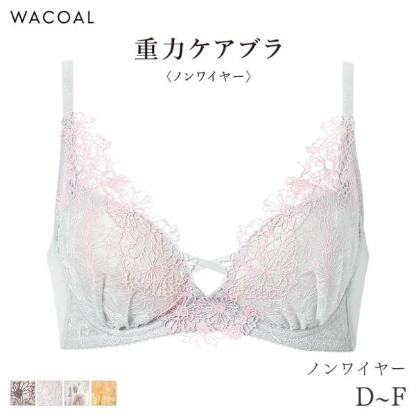 ワコール プレミアム 25シリーズ ブラジャー 3/4カップ 重力ケアブラ ノンワイヤー(D E F)BXD125