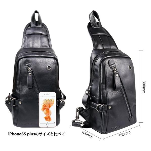 V5x ボディーバック ショルダーバッグ Pu革 ボディバッグ メンズ 自転車用スポーツバック 3 イヤホン穴付 小型 アウトドア 市場 オシャレ