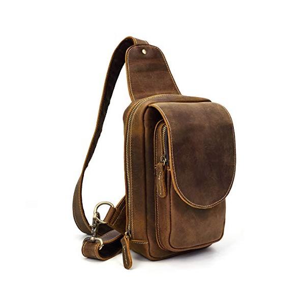 ボディーバッグ メンズ 本革 斜めがけバッグ 牛革 Ipad Miniバッグ 人気 ワンショルダーバッグ オイルレザー おしゃれ 通学 スーパーセール期間限定 軽量