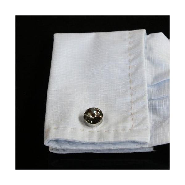 鎌倉カフス工房 ブラックダイヤモンドスワロフスキー ラウンドカフス カフリンクス カフスボタン Cc021 A 2 Pindo Com