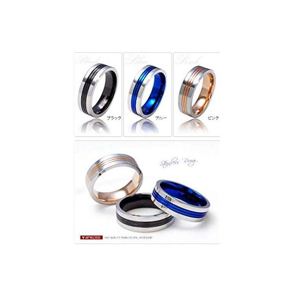 Sr00 Black 17 ブランド名 2pieces ステンレスリング 指輪 メンズ ブラック ブラック 17号 ラッピング無料 黒