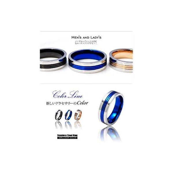 Sr00 Black 17 ブランド名 2pieces ステンレスリング 指輪 メンズ ブラック ブラック 17号 ラッピング無料 黒