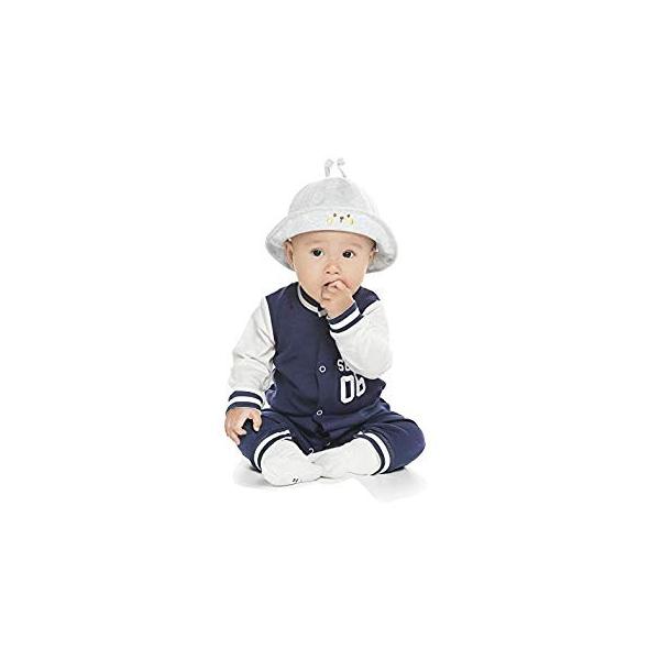 Gorbast 男の子 ベビー服 肌着 新生児 ロンパース 野球 春 ジャンプスーツ 服 赤ちゃん 秋 男女兼用 冬 前開き 長袖 ベビー