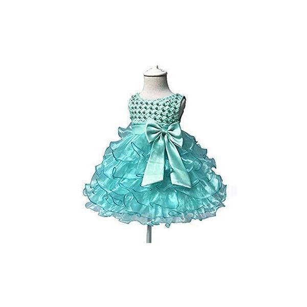Lawlauder子供3d真珠キッズ 女の子 フォーマルチュチュガールズスパーティードレスお宮参り夏物素材 新生児ベビードレス誕生日ドレス Sagaretxe Net