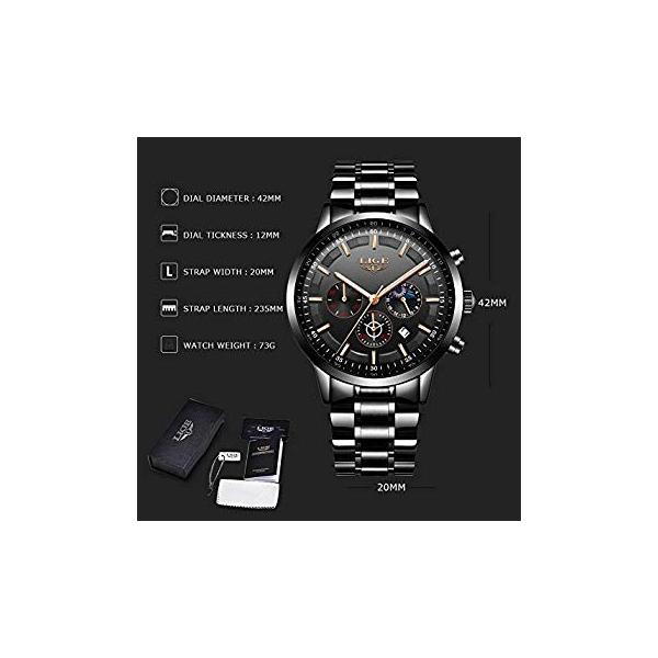 メンズ 腕時計 ファッショビジネスカジュアル時計 ブランド品 スポーツ ブラックギフトウォッチ 人気腕時計シルバー 防水