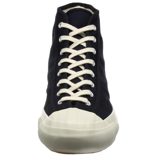 ムーンスター ファインバルカナイズ 大幅値下げランキング キャンバススニーカー 国産 内羽根 Hi ダークネイビー Gymclassic 25 バルカナイズ製法