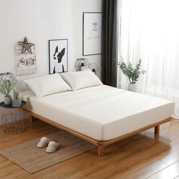 ボックスシーツ マットレスカバー チープ 綿100 0本ブロード 綾織 高さ27センチ 春 ベッドカバー ベッドシーツ 夏 丸洗いok 無地