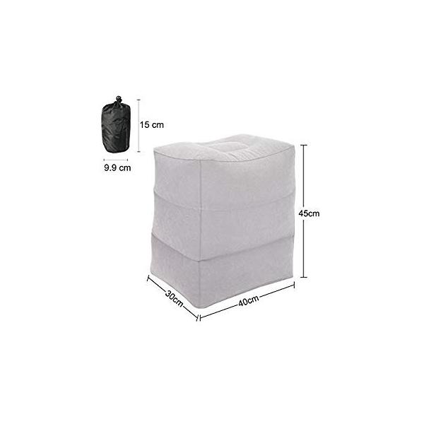 Ronri フットレスト 足置き足枕 足休め エアー オットマンエアクッション ボンプを不要3