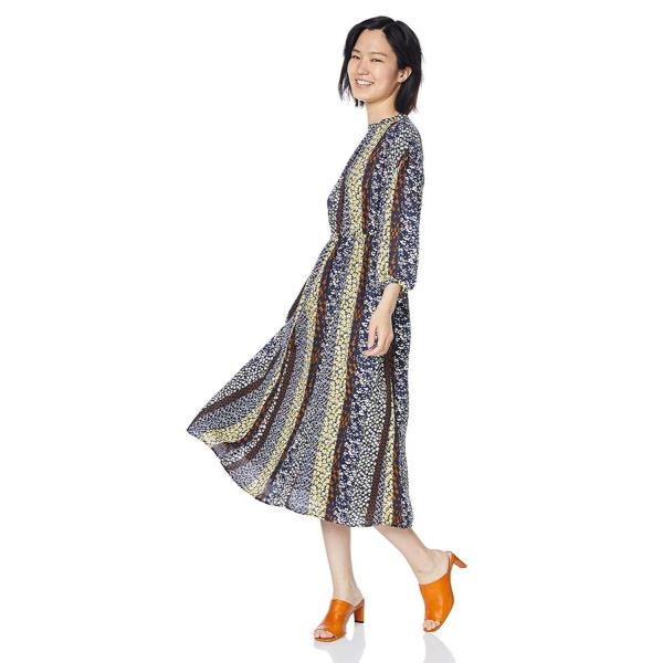 ナチュラルビューティーベーシック ワンピース パッチワークプリントマキシワンピース レディース 017 イエロー 日本 M Pindo