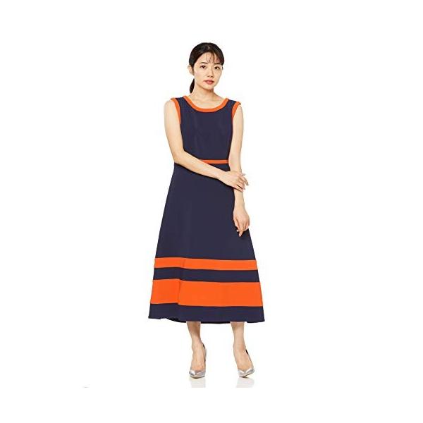 グレースコンチネンタル 長袖 ワンピース トリアセ配色ワンピース レディース ネイビー レディース 日本 36 日本サイズ7 号相当 リバティオンラインストア