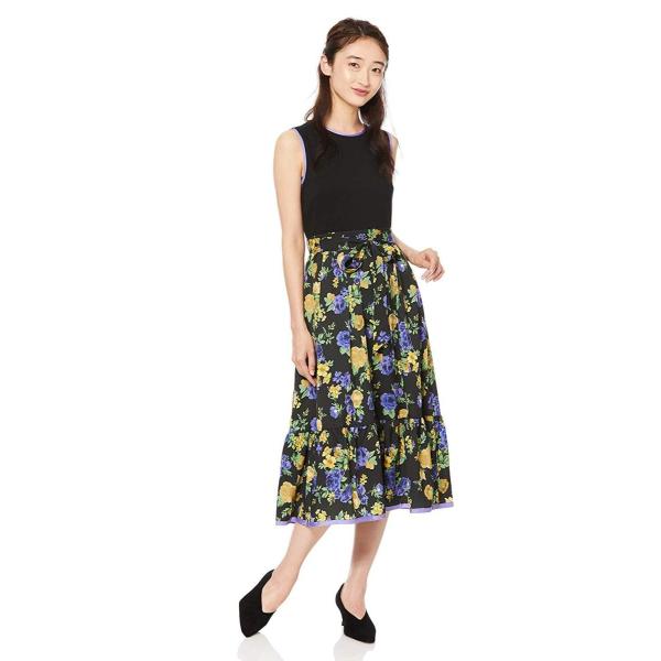 ミーア ワンピース レトロフラワードッキングワンピース レディース ブラック 日本 F Free サイズ Pindo Com Py