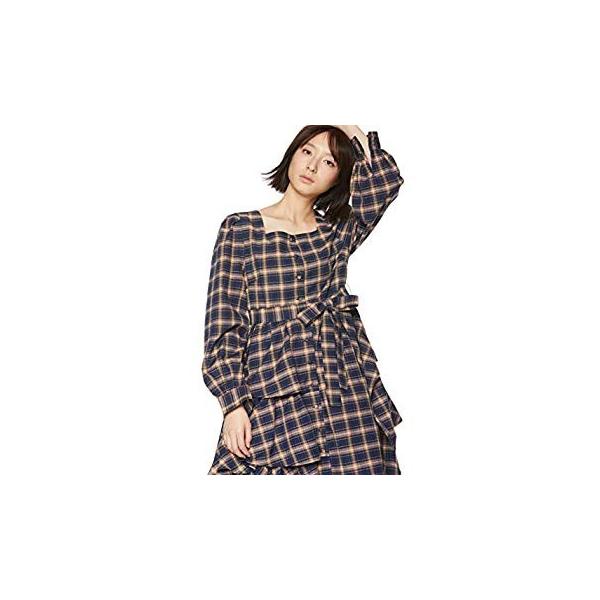 ジュエティ ワンピース スクエアネックイレヘムワンピース レディース ネイビー 日本 M 日本サイズm相当